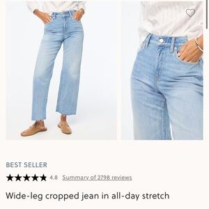 Wide leg crop jeans